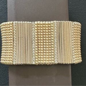 Gold Tone Stretch Reversible Bracelet